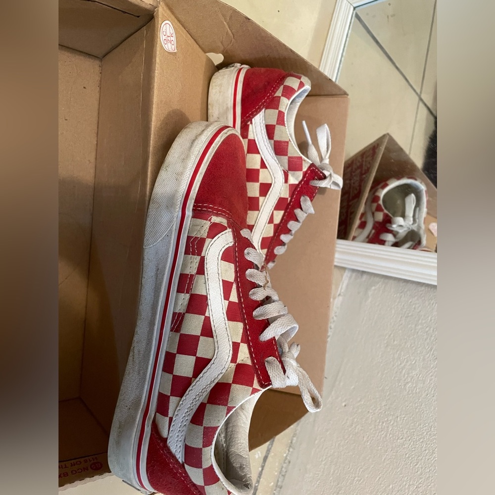 red checker Vans